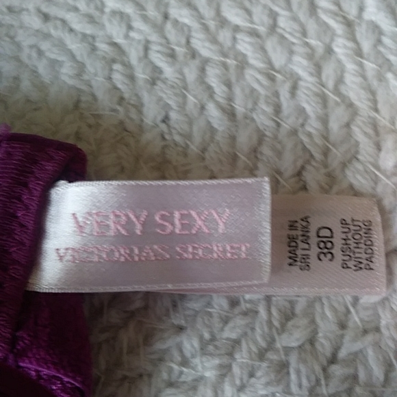 Victoria's Secret Very Sexy Lace Push-Up Without Padding Bra 38D Purple Pink - Picture 2 of 16